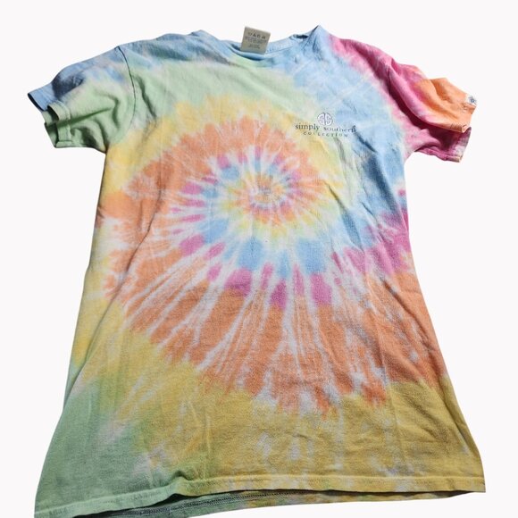 Simply Southern Collection Womens Small Tie Dye Unicorn T-Shirt - Picture 5 of 7